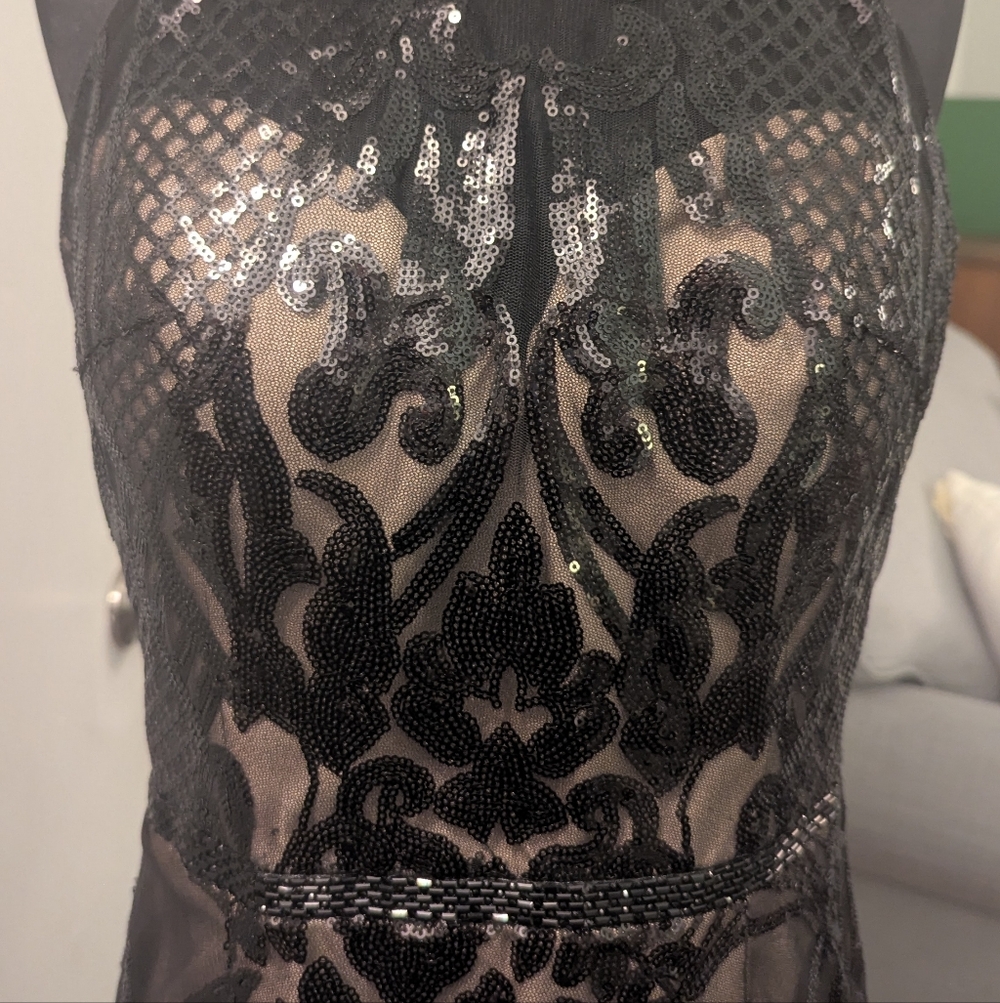 Madison James Black Sequin Dress